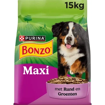 Bonzo Maxi met Rund en Groenten hondenvoer 15Kg
