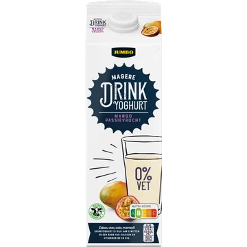 Jumbo Drinkyoghurt Mango/ Passievrucht 0% Vet 1 L