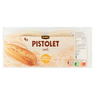 Jumbo - Pistolet Wit - 4 Stuks