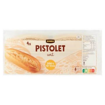 Jumbo - Pistolet Wit - 4 Stuks