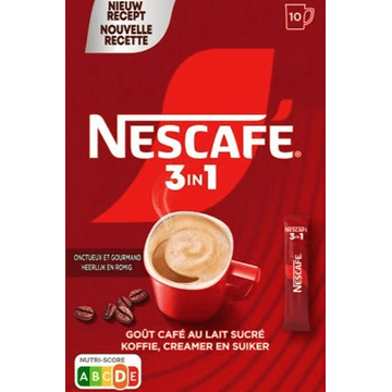 Nescafé 3 in 1 Koffie, Creamer en Suiker 10 x 15,5 g