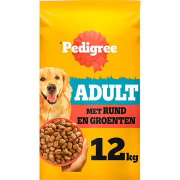 Pedigree Adult - Hondenbrokken - Rund en Groenten Hondenvoer - 12kg