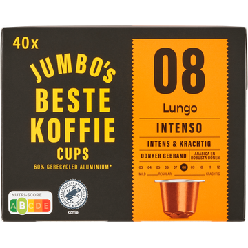 Jumbo's Lungo Intenso Koffiecups 40 Stuks