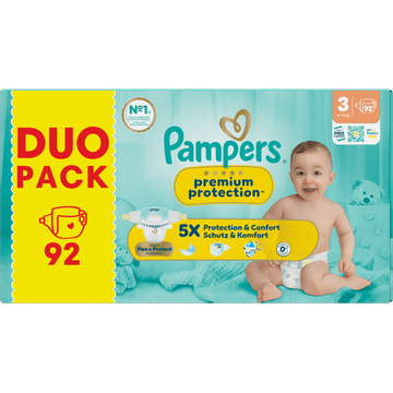 Pampers Premium Protection Maat 3, 92 Luiers