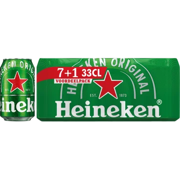 Heineken Premium Pilsener Bier Blik 7+1 x 330ml