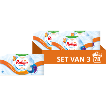 Robijn Classics 3-in-1 Wascapsules Stralend Wit - 3 x 26 wasbeurten