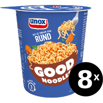 Unox Good Noodles Cup Rund 8 x 63 g