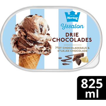 Hertog IJs IJssalon Drie Chocolades 825ml