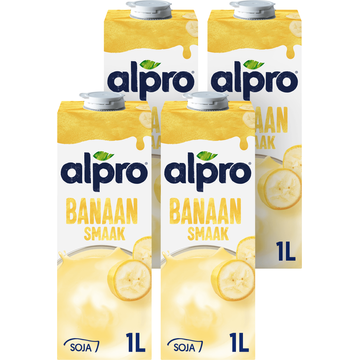 Alpro Sojadrink Banaan Houdbaar 4 x 1L