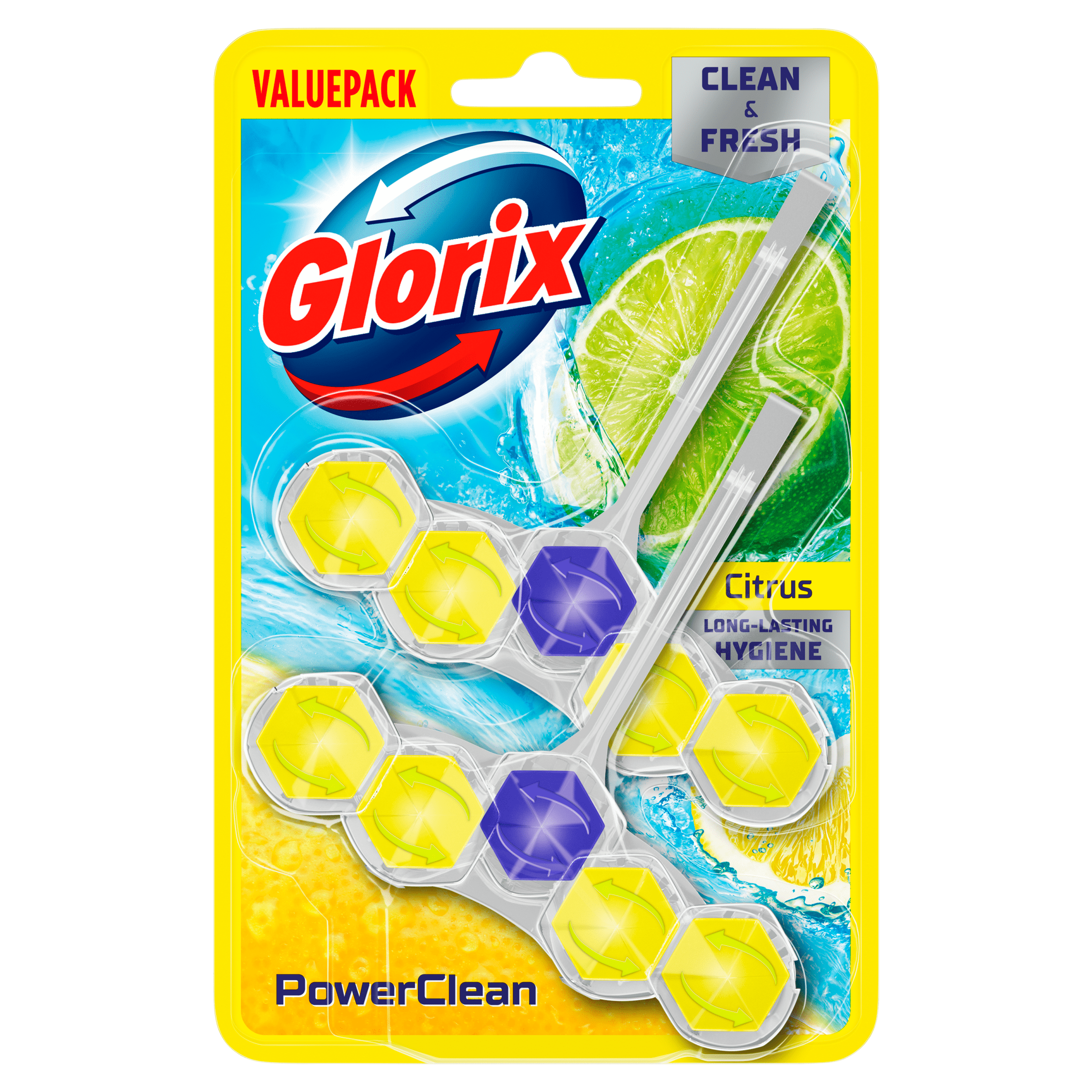 Glorix Citrus PowerClean WC Blok 9 x 50 g