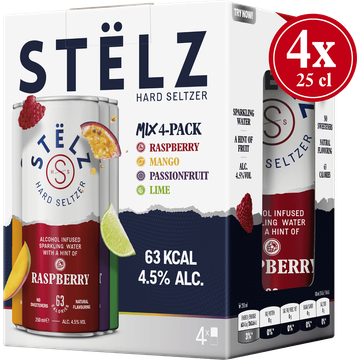 STËLZ - Hard Seltzer - Multipack - 4 x 250ML