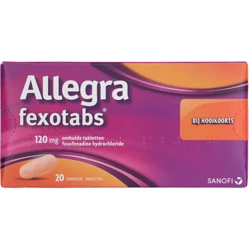 Allegra Fexotabs hooikoortstabletten 120 mg, 20 stuks