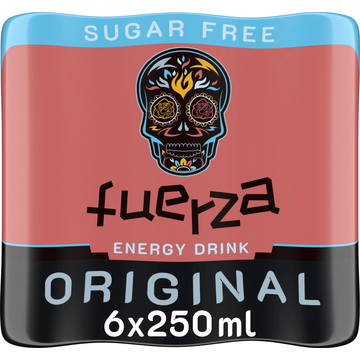 Fuerza Energy Drink Sugar Free 6 x 250 ML