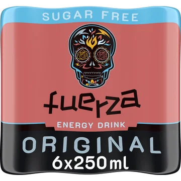 Fuerza Energy Drink Sugar Free 6 x 250 ML