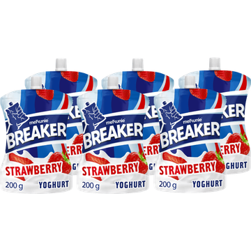 Melkunie Breaker Original Yoghurt Aardbei 6 x 200 g