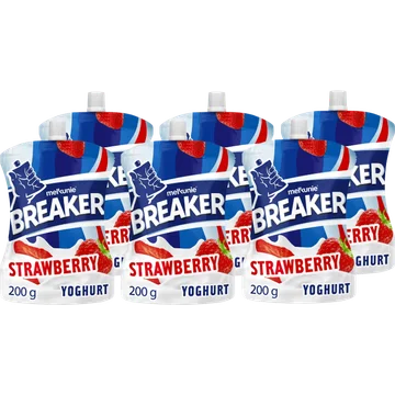 Melkunie Breaker Original Yoghurt Aardbei 6 x 200 g