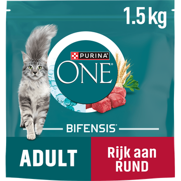 Purina® ONE Adult Rijk aan Rund kattenvoer 1,5 kg