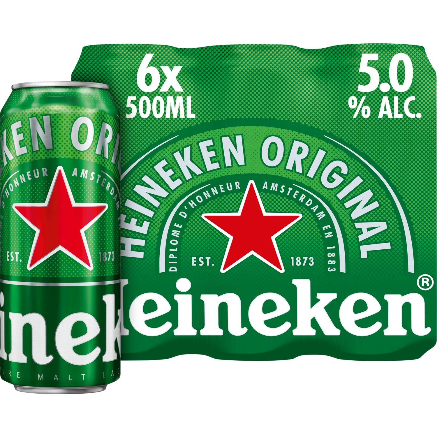 Heineken Premium Pilsener Bier Blik 6 x 500ml