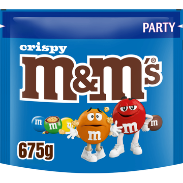 M&M'S Crispy chocolade snoepjes partyzak 675g