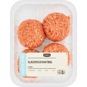 Jumbo Varken-Rund Slagersgehaktbal 4 Stuks