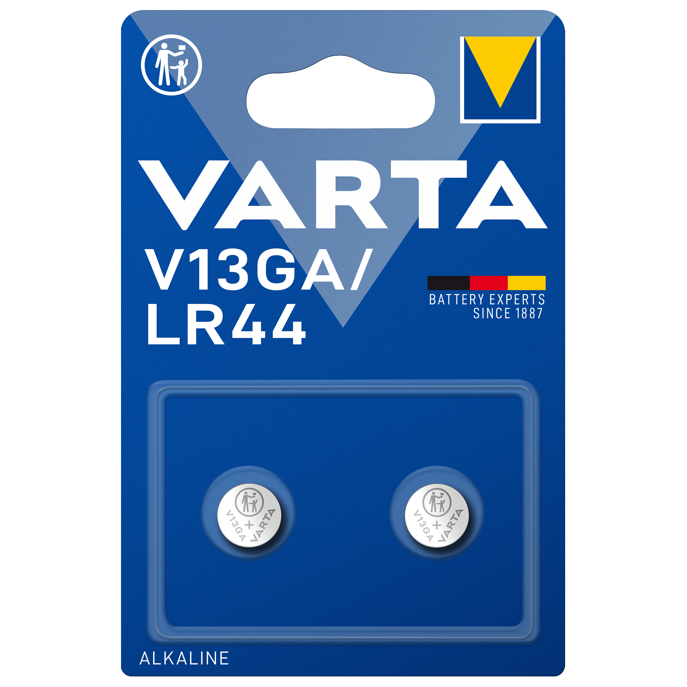Varta Knoopcel batterij V13GA alkaline 1,5V 2 stuks