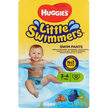 Huggies Little Swimmers Zwembroekjes Maat 3-4 7-15 kg 12 Stuks