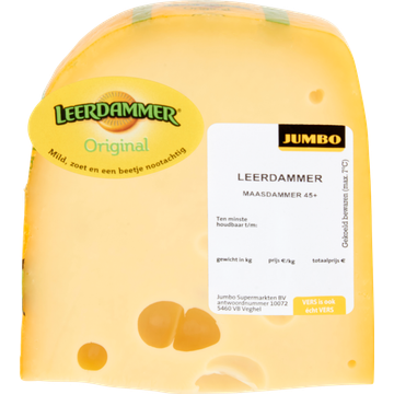Jumbo Leerdammer Maasdammer Kaas 45+ ca. 500 g