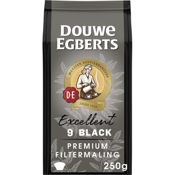 Douwe Egberts Excellent Black Filtermaling 250 g