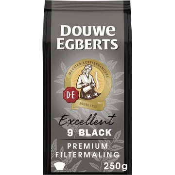 Douwe Egberts Excellent Black Filtermaling 250 g