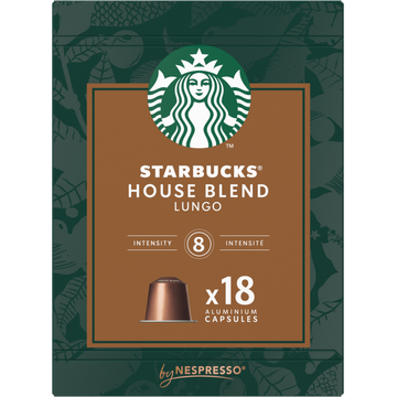 Starbucks by Nespresso House Blend Lungo 18 Aluminium Capsules 93,6 g