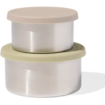 HEMA Snackbox set van 2 RVS - groen