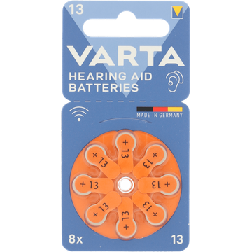 Varta V13 Hearing Aid 8 Stuks