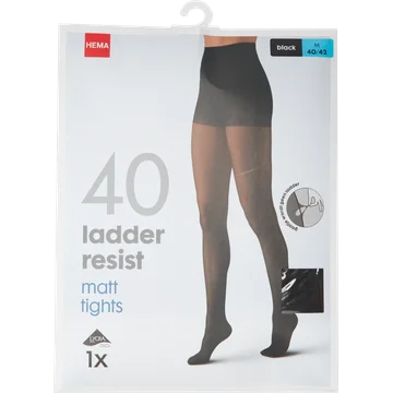 HEMA Panty Ladder Resist 40D, 40/42, Zwart, 1 stuk