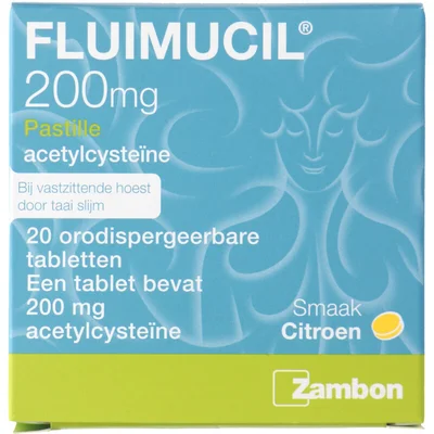 Fluimucil Pastille bij hoesten 200 mg, 20 stuks