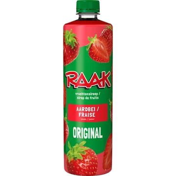 Raak Vruchtensiroop Aardbeien 0,75 L