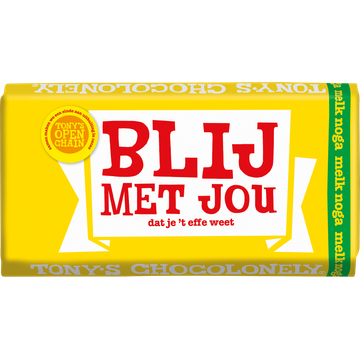 Tony's Chocolonely Melkchocolade reep Noga - Blij met jou!