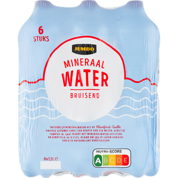 Jumbo Mineraalwater Bruisend Fles 6 x 1,5 L