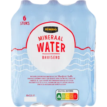 Jumbo Mineraalwater Bruisend Fles 6 x 1,5 L