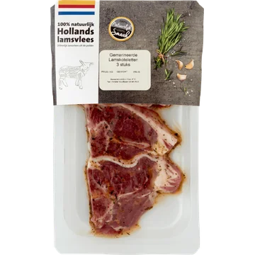 Gemarineerde Lamskoteletten 3 Stuks ca. 340 g