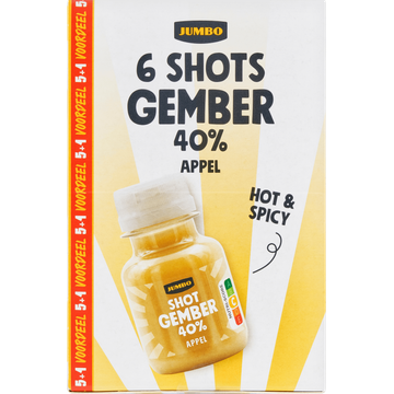 Jumbo Shots Gember Hot & Spicy Voordeel 6 x 60ML