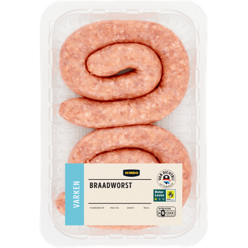 Jumbo Varkens Braadworst 2 Stuks