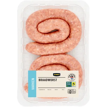 Jumbo Varkens Braadworst 2 Stuks