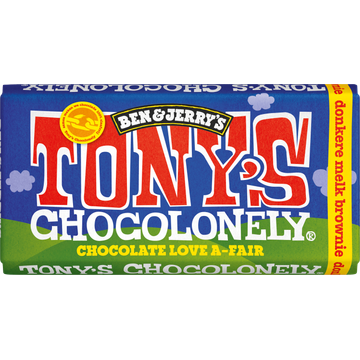 Tony's Chocolonely Ben & Jerry's Chocolate Love A-Fair Donkere Melk Brownie 180 g