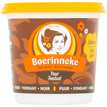 Boerinneke Chocopasta Puur Fondant Suikervrij 400 g