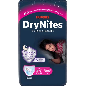 DryNites Pyjama Pants Disney Frozen 17-30 kg 4-7 Age 10 Stuks