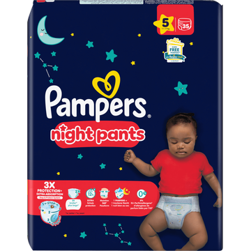 Pampers Night Pants Maat 5, 35 luierbroekjes