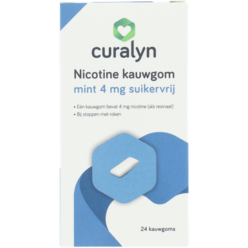Curalyn Nicotine Kauwgom 4mg 24 Stuks