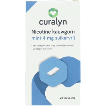 Curalyn Nicotine Kauwgom 4mg 24 Stuks