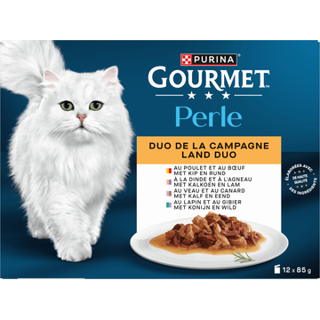 PURINA® Gourmet Perle Kattenvoer Land Duo 12 x 85 g