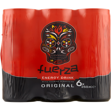 Fuerza Energy Drink with Taurine & Caffeine Original 6 x 250 ML